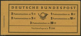 MARKENHEFTCHEN MH 4YII **, 1960, Markenheftchen Heuss Lieg. Wz., Type II, Pracht, Mi. 90.- - Sonstige & Ohne Zuordnung