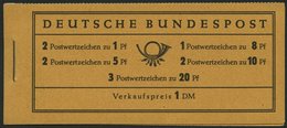 ZUSAMMENDRUCKE MH 4YII **, 1960, Markenheftchen Heuss Lieg. Wz., Type II, Oben Leichte Heftchenzähnung, Pracht, Mi. 90.- - Altri & Non Classificati