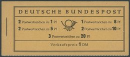 MARKENHEFTCHEN MH 4YII RLV III **, 1960, Markenheftchen Heuss Lieg. Wz., Nachauflage, Randleistenvariante III, Postfrisc - Other & Unclassified