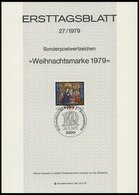 ERSTTAGSBLÄTTER 1000-32 BrfStk, 1979, Kompletter Jahrgang, ETB 1 - 27/79, Pracht - Sonstige & Ohne Zuordnung