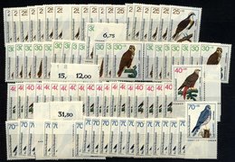 ENGROS 754-57 **, 1973, Vögel, 20 Prachtsätze, Mi. 160.- - Plaatfouten En Curiosa