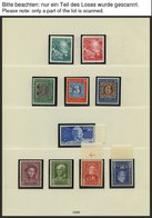 SAMMLUNGEN **, O, Bis Auf Posthornsatz Zweifach überkomplette Saubere Sammlung Bund Von 1949-89 In 3 Lindner Falzlosalbe - Usati