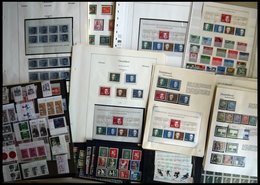 LOTS **, 1955-95, Partie Postfrischer Sammlungsteile Und Reste Auf Einsteckseiten, Albumblättern Und Einsteckkarten, Seh - Gebraucht