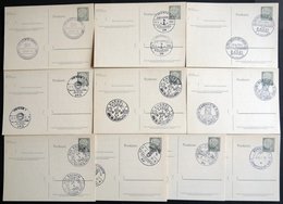 GANZSACHEN P 36 BRIEF, 1961, 8 Pf. Heuss Mit Postfachnummer Statt Postschließfachnummer, 10 Leer Gestempelte Karten Mit  - Verzamelingen