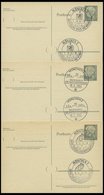 GANZSACHEN P 36 BRIEF, 1961, 8 Pf. Heuss Mit Postfachnummer Statt Postschließfachnummer, 6 Leer Gestempelte Karten Mit V - Sammlungen