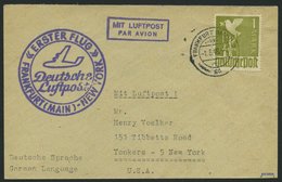 ERST-UND ERÖFFNUNGSFLÜGE 2297a BRIEF, 1.5.48, Frankfurt-New York, AOA, Prachtbrief - Storia Postale