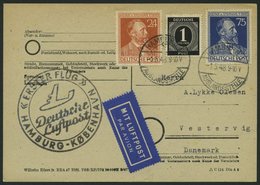 ERST-UND ERÖFFNUNGSFLÜGE 2302 BRIEF, 1.5.48, Hamburg-Kopenhagen, Flugbestätigungsstempel In Schwarz (Gefälligkeitsabstem - Storia Postale