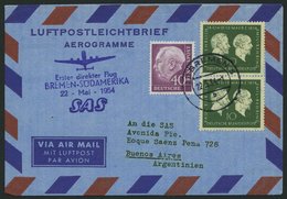 ERST-UND ERÖFFNUNGSFLÜGE 2477 BRIEF, 22.5.54, Bremen-Buenos Aires, Prachtbrief - Storia Postale