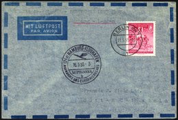 DEUTSCHE LUFTHANSA 23 BRIEF, 16.5.1955, Hamburg-London, Zuleitung Aus Der DDR, Brief Feinst - Gebraucht