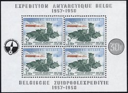 BELGIEN Bl. 25 **, 1957, Block Südpolexpedition, Pracht, Mi. 150.- - Andere & Zonder Classificatie