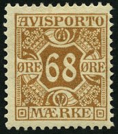 VERRECHNUNGSMARKEN V 7X *, 1907, 68 Ø Braun, Falzreste, Pracht, Mi. 120.- - Autres & Non Classés