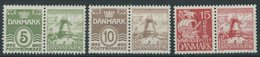 ZUSAMMENDRUCKE W 5-7 **, 1937, Hanssen-Fond, 3 Postfrische Prachtwerte - Other & Unclassified