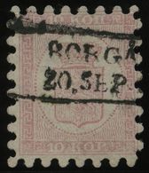 FINNLAND 4A O, 1860, 10 K. Rosakarmin Auf Rosa, R2 BORGA, Alle Zungen, Pracht - Sonstige & Ohne Zuordnung