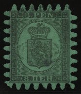 FINNLAND 6Cx O, 1867, 8 P. Schwarz Auf Grün, Praktisch Alle Zungen, Pracht - Altri & Non Classificati