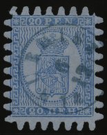 FINNLAND 8C O, 1866, 20 P. Blau, Blauer K2 NURMIS, Alle Zungen, Pracht - Otros & Sin Clasificación