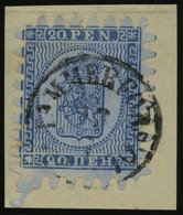 FINNLAND 8C BrfStk, 1866, 20 P. Blau, K1 TAMMERFORS, Praktisch Alle Zungen, Prachtbriefstück - Autres & Non Classés