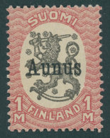 AUNUS 6 *, 1919, 1 M. Karmin/schwarz, Falzrest, Pracht, Mi. 120.- - Otros - Europa