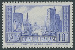 FRANKREICH 241I **, 1929, 10 Fr. Mattultramarin Hafen Von La Rochelle, Type I, Postfrisch, Pracht, Mi. 150.- - Andere & Zonder Classificatie