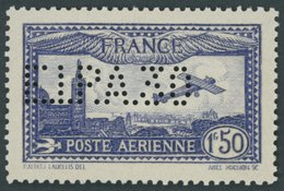 FRANKREICH 255I **, 1930, 1.50 Fr. Flugpost Mit Lochung E.I.P.A. 30, Pracht - Andere & Zonder Classificatie