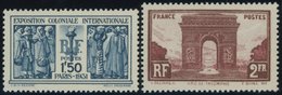 FRANKREICH 262/3 **, 1931, Kolonialausstellung Und Triumphbogen, Postfrisch, 2 Prachtwerte, Mi. 120.- - Sonstige & Ohne Zuordnung