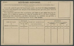 FRANKREICH 1870/1, Ballon Monte-Antwortkarte DÉPECHE-RÉPONSE Für Brieftauben-Nachrichten Ins Belagerte Paris, Pracht - Other & Unclassified