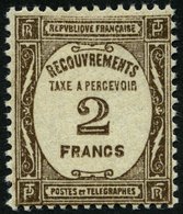 PORTOMARKEN P 66 *, 1931, 2 Fr. Sepia, Falzrest, Pracht - Timbres-taxe