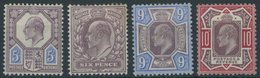 GROSSBRITANNIEN 110-13 *, 1902, 5 - 10 P. König Eduard VII, 4 Werte Feinst/Pracht, Mi. 180.- - Otros & Sin Clasificación