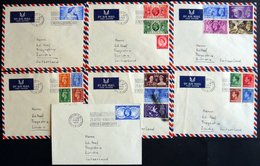 SAMMLUNGEN, LOTS 1956, 8 Briefe Mit Verschiedenen Frankaturen In Die Schweiz, Alle Mit Sonderstempel BRITISH INDUSTRIES  - Verzamelingen