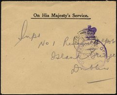 BRITISCHE MILITÄRPOST 1921, K2 FIELD POST OFFICE/W 16 Und Violetter Stempel COMMAND PAY OFFICE/DUBLIN Auf Militär-Dienst - Used Stamps