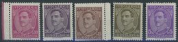 JUGOSLAWIEN 233-37I **, 1931, 5 - 30 Din. König Alexander, Mit Stecherzeichen, 5 Postfrische Prachtwerte, Mi. 157.50 - Otros & Sin Clasificación