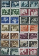 KROATIEN 48-64,82K **, 1941/2, Landschaften, 14 Kehrdruckwerte, Postfrisch, Pracht - Kroatien