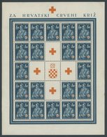 KROATIEN 66-68 **, 1941, Trachten Im Bogensatz (20) Mit Zierfeldern, Postfrisch, Feinst/Pracht - Kroatië