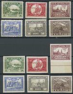 LETTLAND 138-43A/B **, 1928, Einrichtung Eines Freiheitsdenkmals, Gezähnt Und Ungezähnt, 2 Postfrische Prachtsätze, Mi.  - Latvia