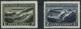 LIECHTENSTEIN 114/5 *, 1931, Graf Zeppelin, Falzreste, 2 Prachtwerte - Autres & Non Classés