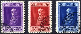 LIECHTENSTEIN 122-24 O, 1933, 80. Geburtstag, Prachtsatz, Mi. 150.- - Otros & Sin Clasificación