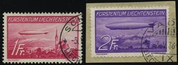 LIECHTENSTEIN 149/50 O, BrfStk, 1936, Zeppeline, Pracht, Gepr. Liniger, Mi. 240.- - Sonstige & Ohne Zuordnung