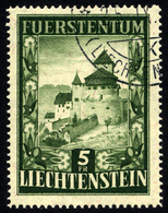 LIECHTENSTEIN 309 O, 1952, 5 Fr. Vaduz, Pracht, Mi. 240.- - Sonstige & Ohne Zuordnung