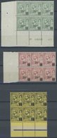 MONACO 51-53 **, 1922, 20 C. Auf 15 C. - 50 C. Auf 1 Fr., Je In Postfrischen Randsechserblocks, Pracht - Altri & Non Classificati