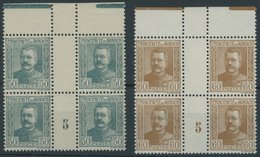 MONACO 104/5 VB **, 1925, Fürst Louis II, Je Im Millesimes-Viererblock, Postfrisch, Pracht - Altri & Non Classificati