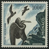 MONACO 505A *, 1955, 1000 Fr. Kormoran, Gezähnt K 11, Falzrest, Pracht - Other & Unclassified