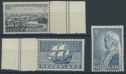 NIEDERLANDE 274-76 **, 1934, 300 Jahre Zugehörigkeit Curaçaos Und Königinmutter Emma, 3 Postfrische Prachtwerte, Mi. 130 - Autres & Non Classés