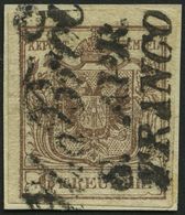 ÖSTERREICH 4X BrfStk, 1850, 6 Kr. Braun, Type Ib, Auf Knappem Briefstück, L1 U.BROD Und L2 FRANCO, Pracht, Gepr. Grobe - Autres & Non Classés