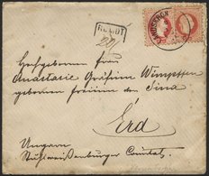 ÖSTERREICH 37II BRIEF, 1878, 5 Kr. Rot, Feiner Druck, 4x (dabei Ein Paar Rückseitig) Auf Reco-Brief Von LANDSKRON Nach E - Used Stamps