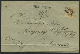 ÖSTERREICH 39bII BRIEF, 1869, 15 Kr. Graubraun, Feiner Druck Und Rückseitiges 10 Kr. Reco-Porto Auf Siegelbrief Mit L2 P - Used Stamps