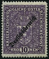 ÖSTERREICH 246IA *, 1919, 10 Kr. Schwärzlichbraunviolett, Falzrest, Pracht, Mi. 120.- - Other & Unclassified