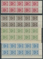 ÖSTERREICH 1918-1938 312-20 **, 1920/1, Wappen, 10 Postfrische Sätze In Bogenteilen, Pracht, Mi. 100.- - Otros & Sin Clasificación