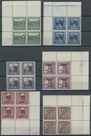 ÖSTERREICH 1918-1938 433-41 VB **, 1923, Landeshauptstädte In Postfrischen Viererblocks, Bis Auf Mi.Nr. 436 Aus Der Boge - Autres & Non Classés