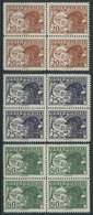 ÖSTERREICH 1918-1938 474/5,478 VB **, 1930, 20, 25 Und 80 G. Flugpost In Postfrischen Viererblocks, Pracht, Mi. 248.- - Autres & Non Classés