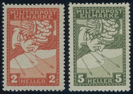 BOSNIEN UND HERZEGOWINA 117C,118B **, 1916, Eilmarken, 2 Postfrische Prachtwerte, R!, Mi. 850.- - Bosnia Herzegovina