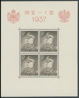 POLEN Bl. 2-4 **, 1937, Besuch Des Königs Von Rumänien, 3 Prachtblocks Mi. 150.- - Autres & Non Classés